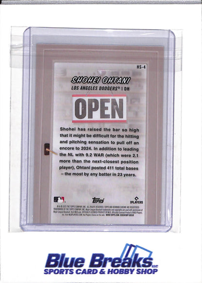 2025 Topps - Bowman Chrome - Sho-Time Showcase - Shohei Ohtani - #HS-4 - Baseball - Dodgers - drop