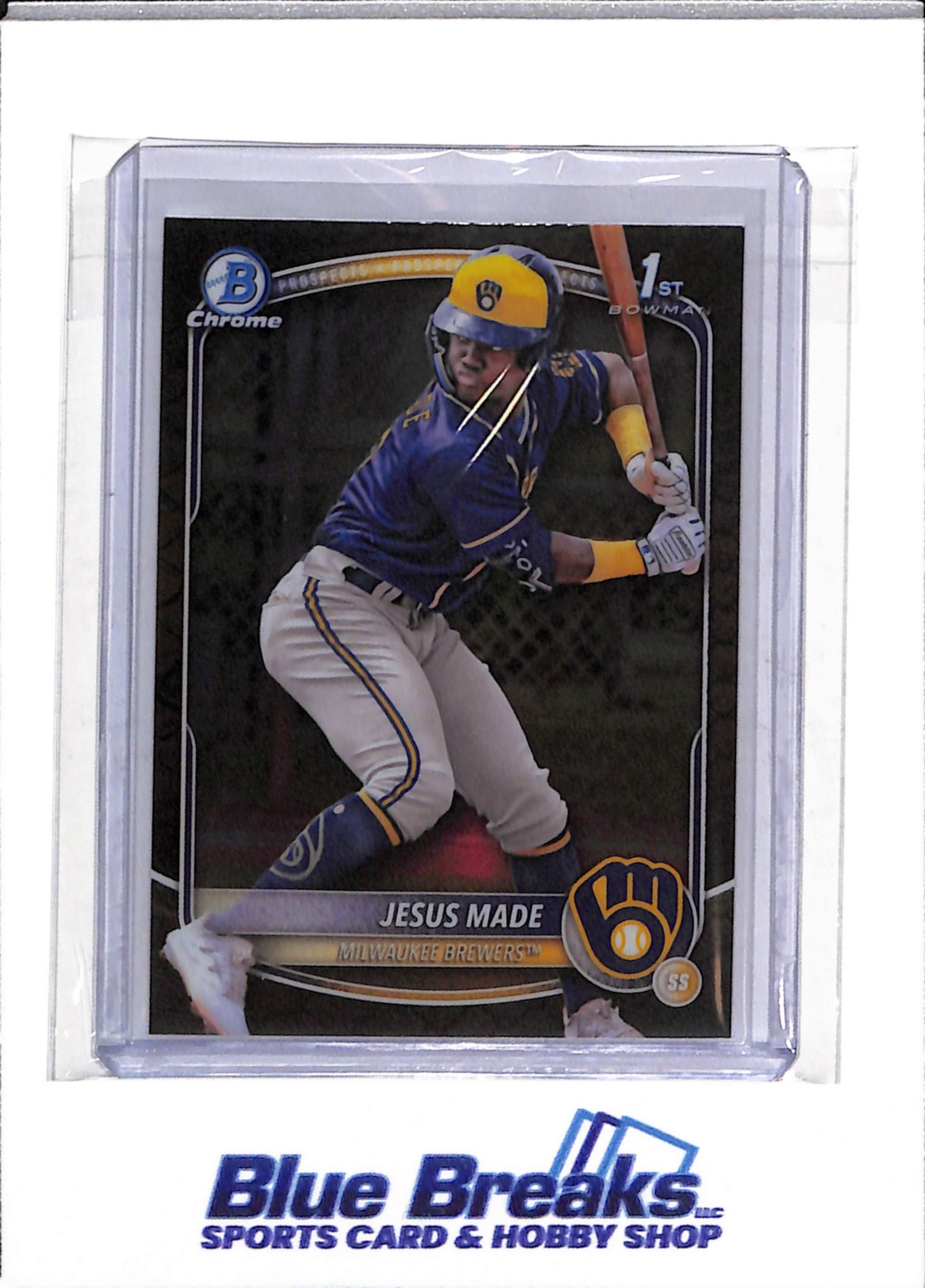 2025 Topps - Bowman Chrome - Brown Reptile - Jesus Made - #BCP-50 - Baseball - Brewers - drop