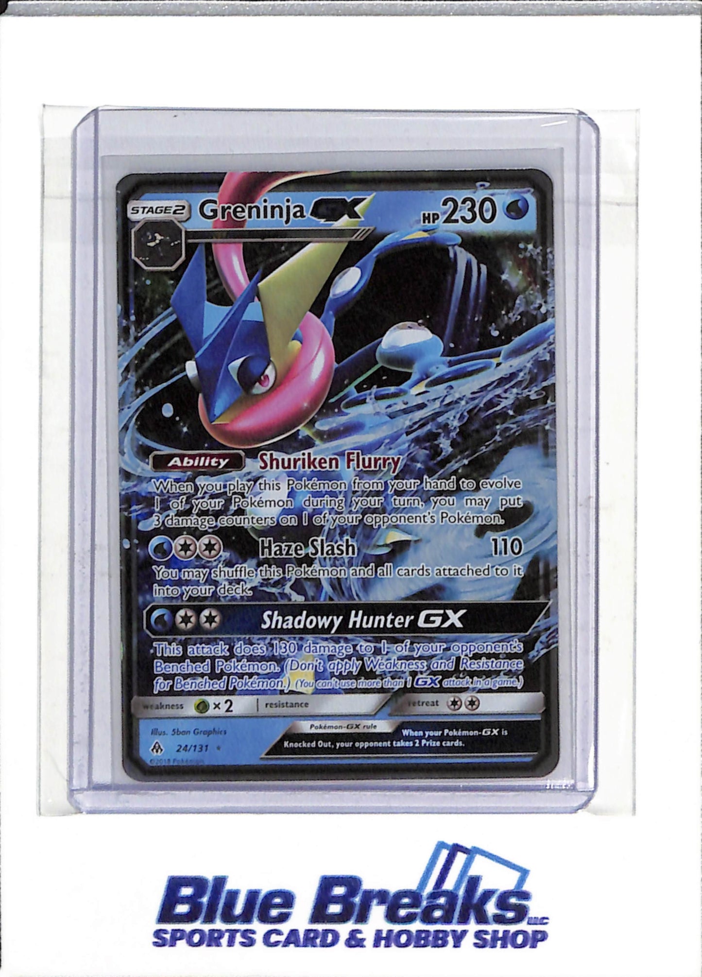 2018 Pokemon - Forbidden Light - Illustration Rare Foil - Greninja GX - #24/131 - drop