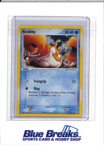 2004 Pokemon - FireRed and LeafGreen - Holo - Krabby - #66/112 - drop
