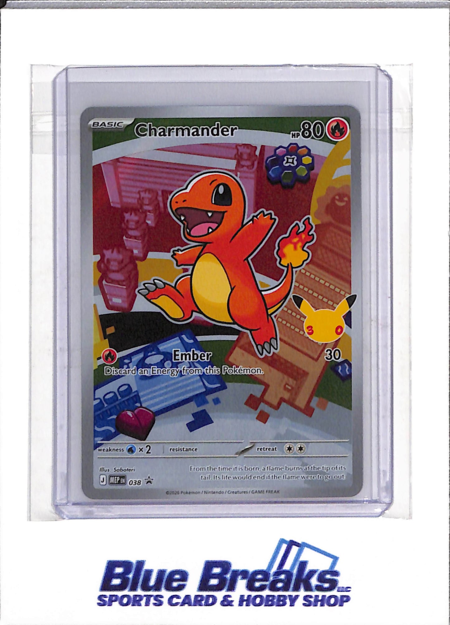 2026 Pokemon - Black Star Promo - First Partner - Mega Evolution - Holo - Charmander - #038 - drop