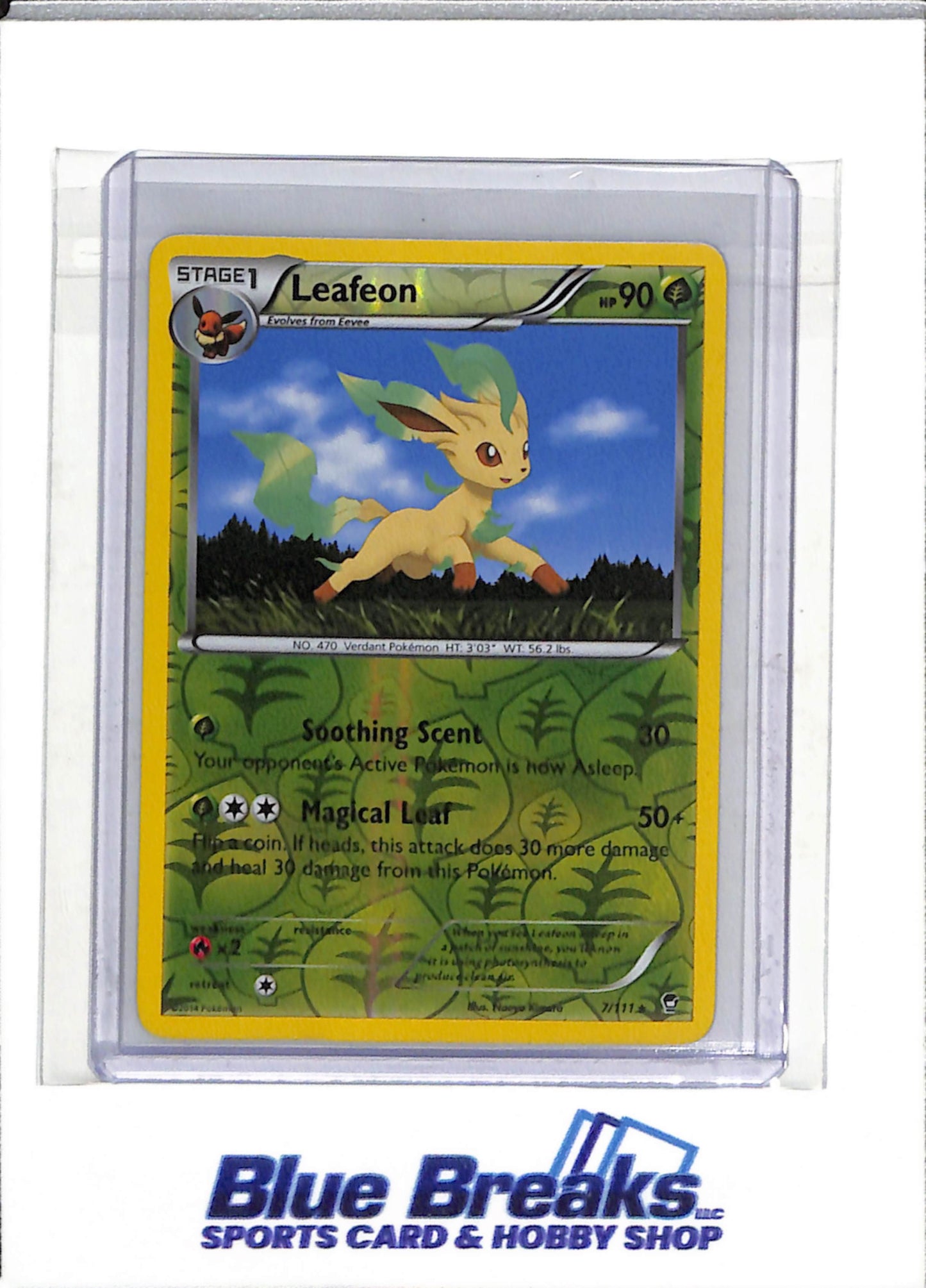 2014 Pokemon - Furious Fists - Leaf Holo - Leafeon - #7/111 - drop