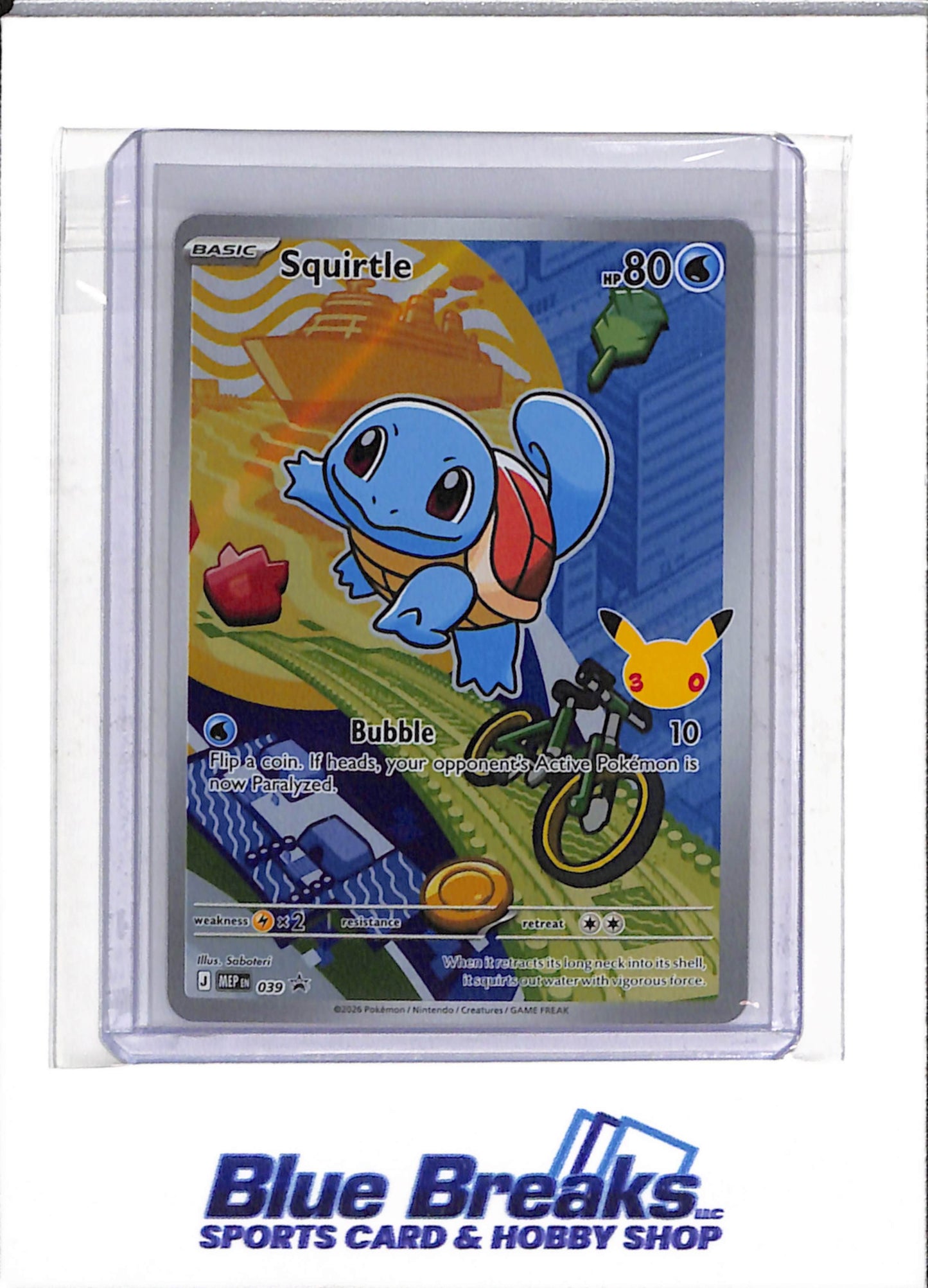 2026 Pokemon - Mega Evolution - Black Star Promo - Holo - 30th Anniversary - Squirtle - #039 - drop