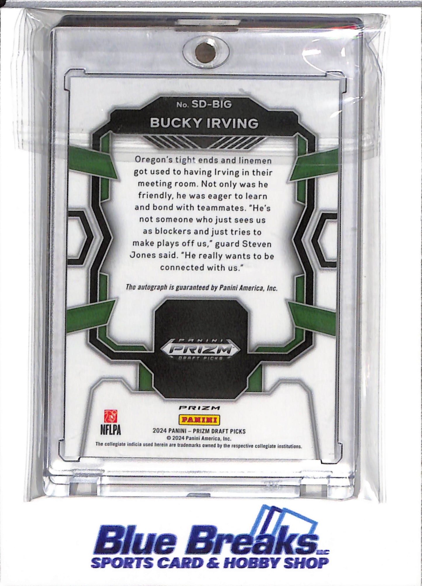 2024 Panini - Prizm - Rookie Card - Signing Day - Auto Foil - Bucky Irving - #SD-BIG - Football - Buccaneers - drop