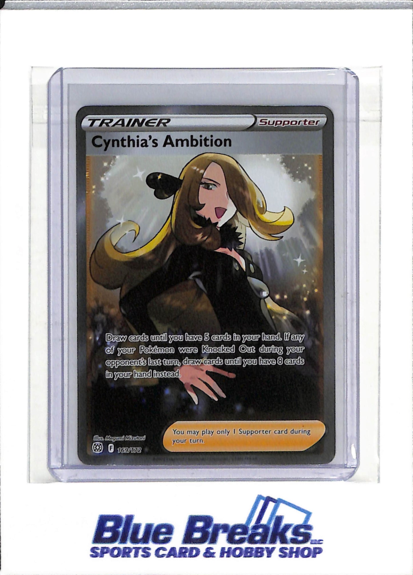 2022 Pokemon - Brilliant Stars Trainer Gallery - Special Illustration Foil - Cynthia's Ambition - #169/172 - drop