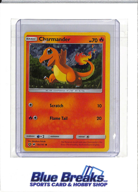2018 Pokemon - Burning Shadows - Holo - Charmander - #18a/147 - drop