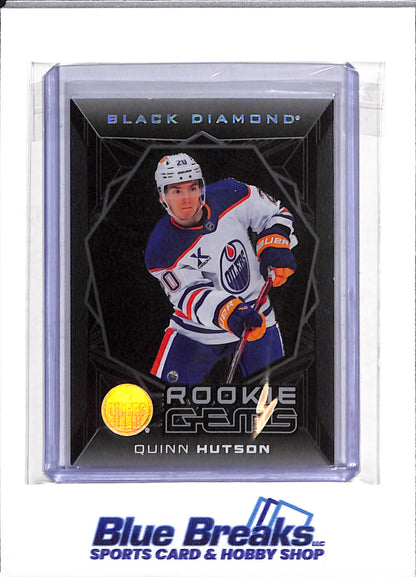 2025-26 Upper Deck - Black Diamond - Rookie Gems - Quinn Hutson - 242/399 - #RG-QH - Ice Hockey - Oilers - drop