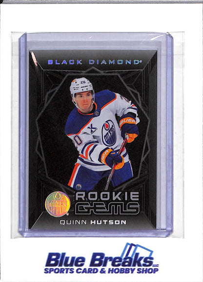 2025-26 Upper Deck - Black Diamond - Rookie Gems - Quinn Hutson - 040/399 - #RG-QH - Ice Hockey - Oilers - drop