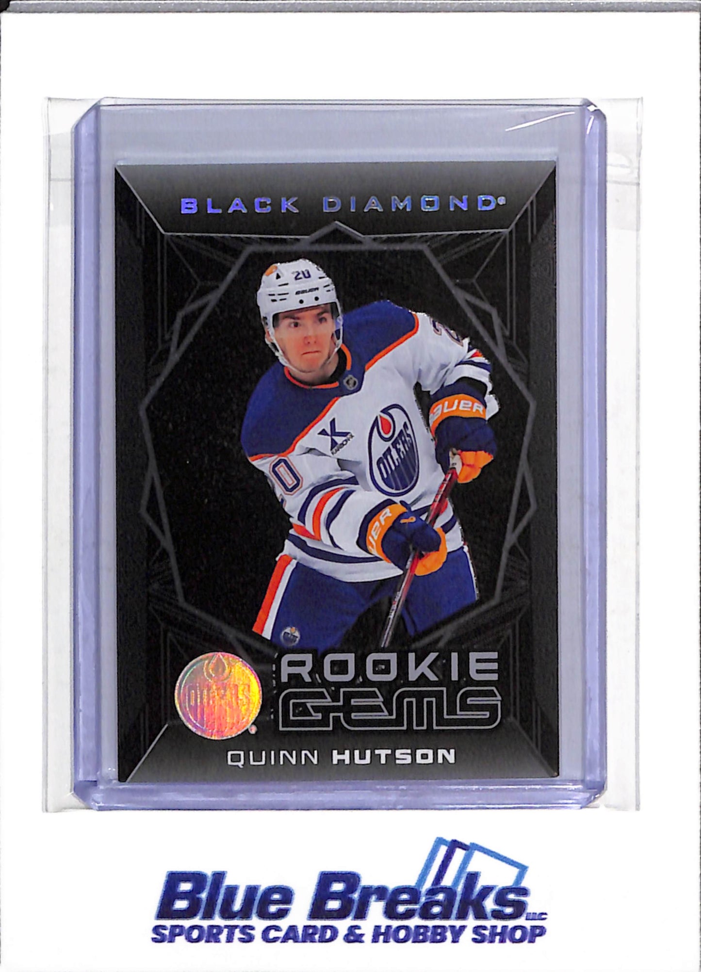 2025-26 Upper Deck - Black Diamond - Rookie Gems - Quinn Hutson - 072/399 - #RG-QH - Ice Hockey - Oilers - drop