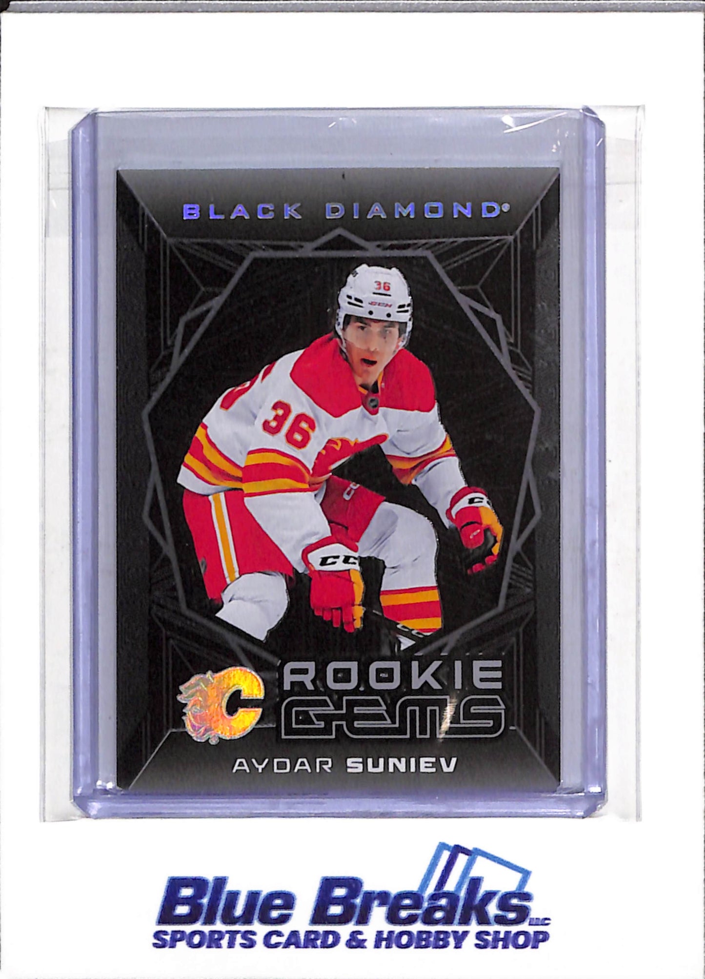 2025-26 Upper Deck - Black Diamond - Rookie Gems - Aydar Suniev - 045/399 - #RG-AS - Ice Hockey - Flames - drop