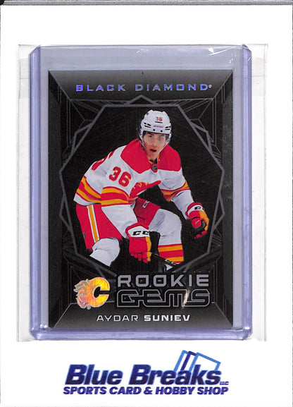 2025-26 Upper Deck - Black Diamond - Rookie Gems - Aydar Suniev - 045/399 - #RG-AS - Ice Hockey - Flames - drop