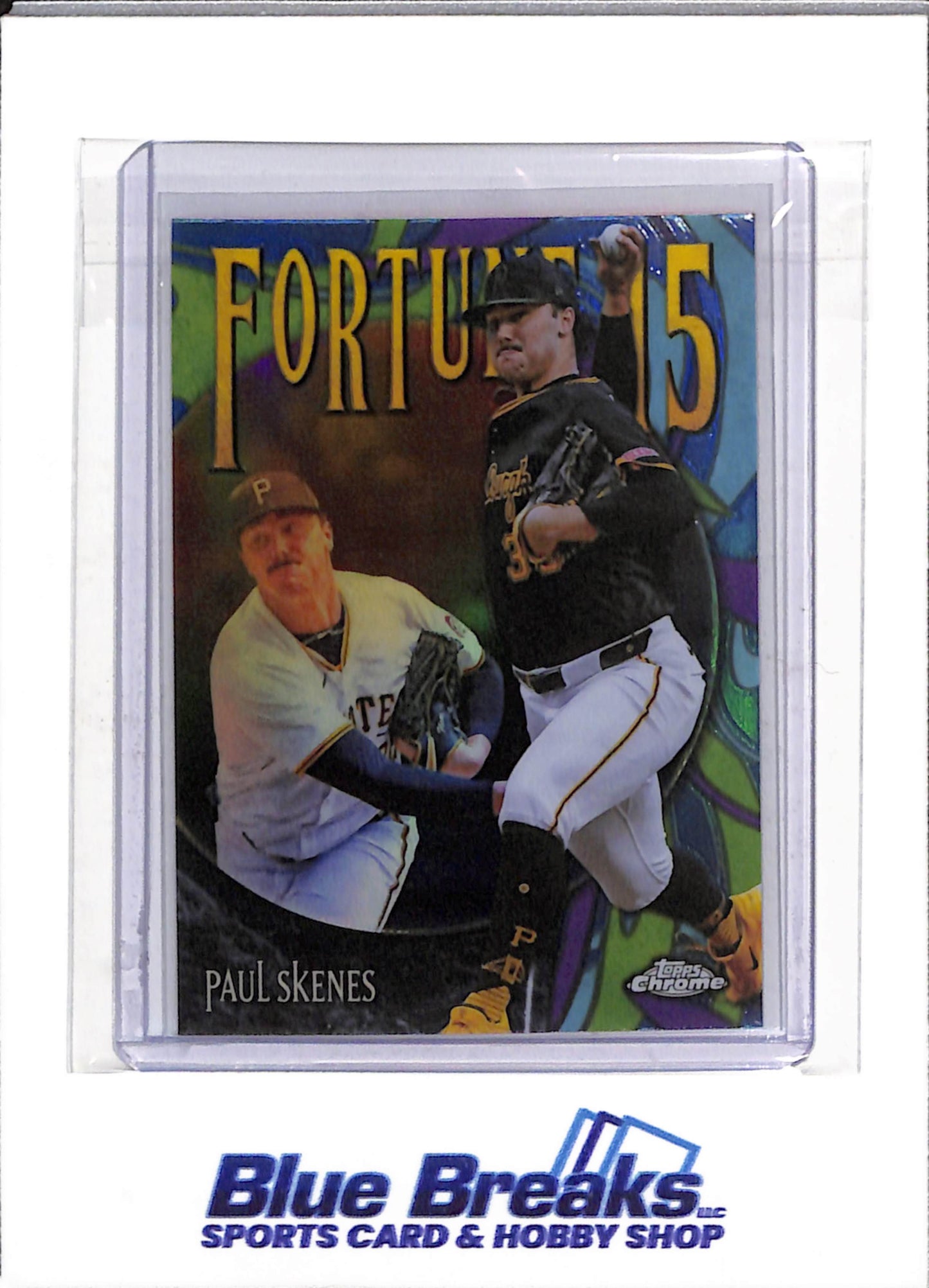 2025 Topps - Chrome - Fortune 15 - Paul Skenes - #F15-8 - Baseball - Pirates - drop