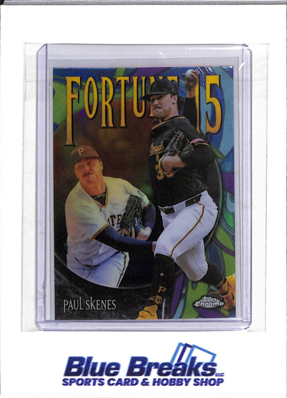 2025 Topps - Chrome - Fortune 15 - Paul Skenes - #F15-8 - Baseball - Pirates - drop