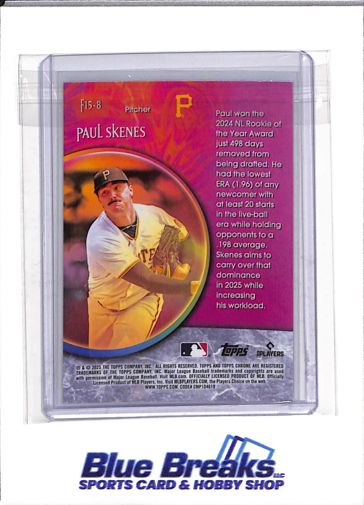 2025 Topps - Chrome - Fortune 15 - Paul Skenes - #F15-8 - Baseball - Pirates - drop