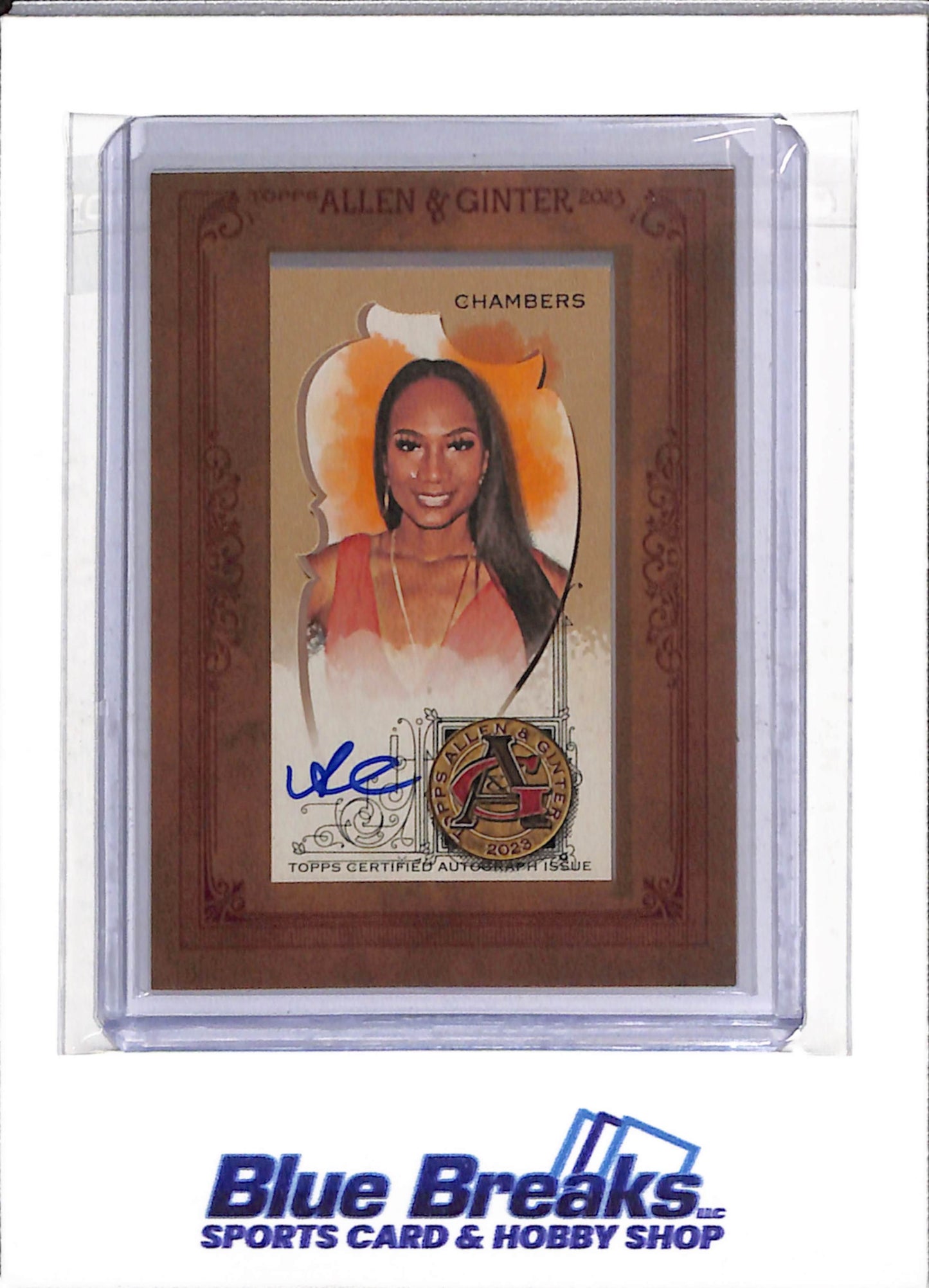 2023 Topps - Allen & Ginter - Auto - The World Champions - Ari Chambers - #MA-AC - Basketball Reporter - drop