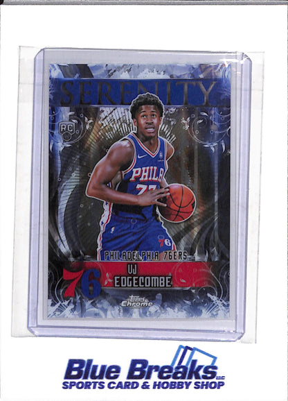 2025 Topps - Serenity - Rookie Card - Foil - VJ Edgecombe - #SY-13 - Basketball - 76ers - drop