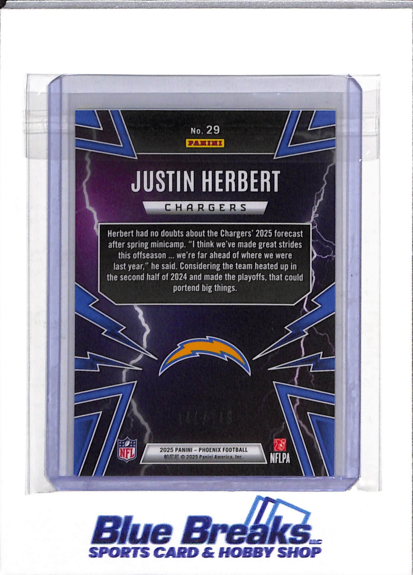 2025 Panini - Phoenix - Thunderbirds - Geometric - Justin Herbert - 144/149 - #29 - Football - Chargers - drop
