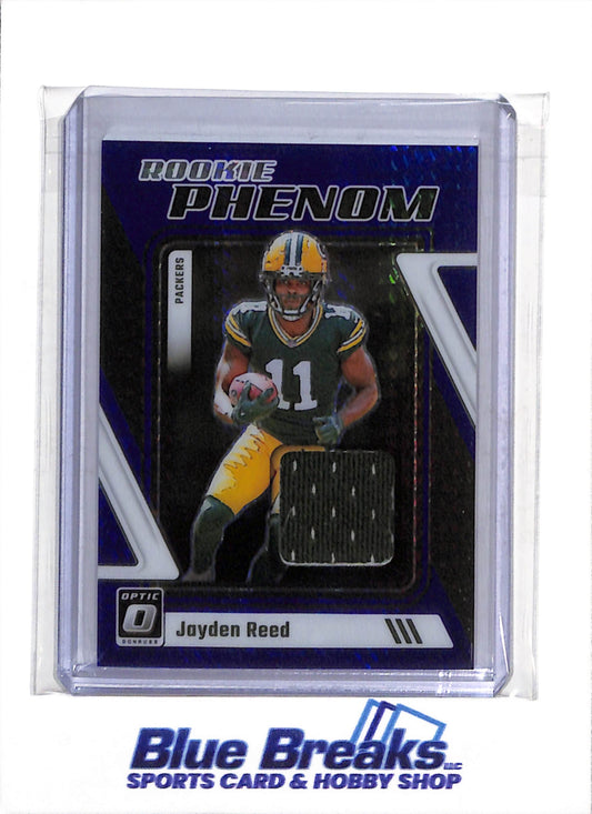2023 Panini - Prizm - Rookie Phenom - Relic - Jayden Reed - #RP-JR - Football - Packers - drop