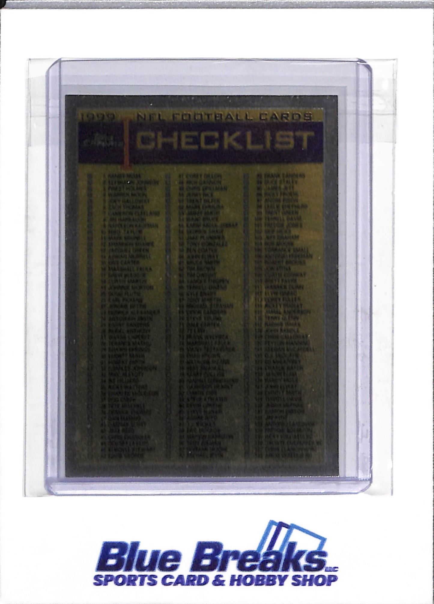 1999 Topps - Chrome - Foil - NFL Checklist - #165 - Football - drop