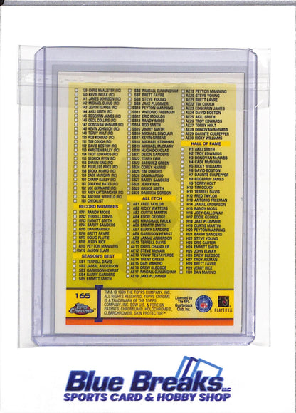 1999 Topps - Chrome - Foil - NFL Checklist - #165 - Football - drop