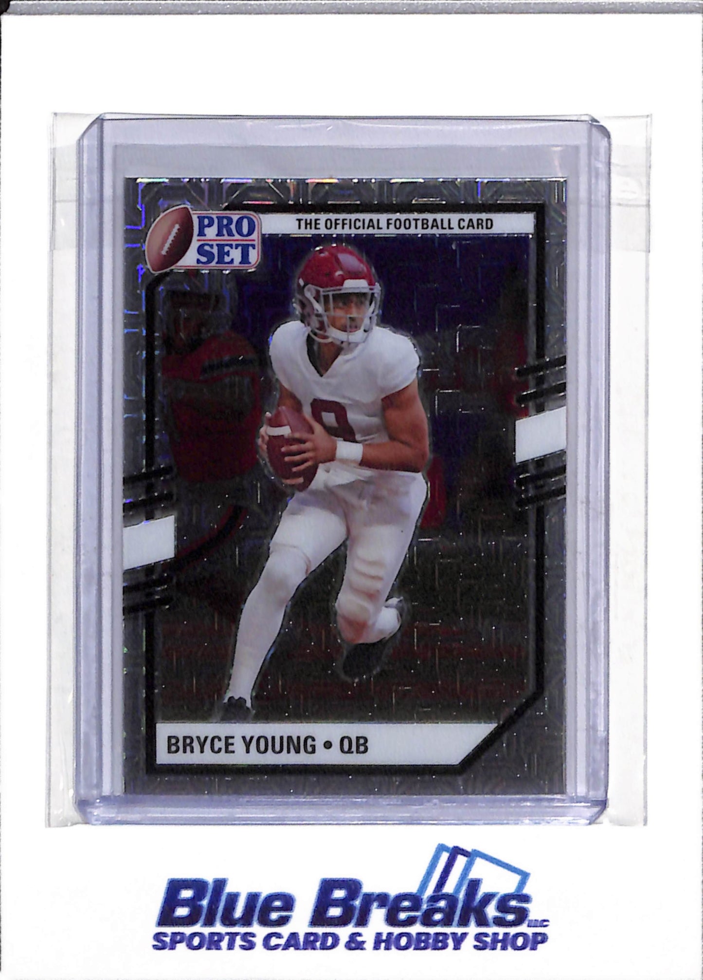 2022 Leaf - Pro Set - The Official Football Card - Silver Refractor - Bryce Young - #PSB-BY1 - Football - Crimson Tide - drop