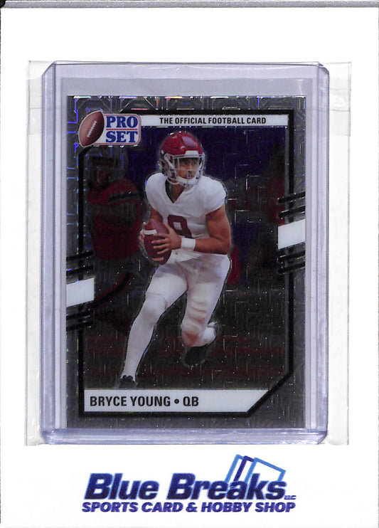 2022 Leaf - Pro Set - The Official Football Card - Silver Refractor - Bryce Young - #PSB-BY1 - Football - Crimson Tide - drop
