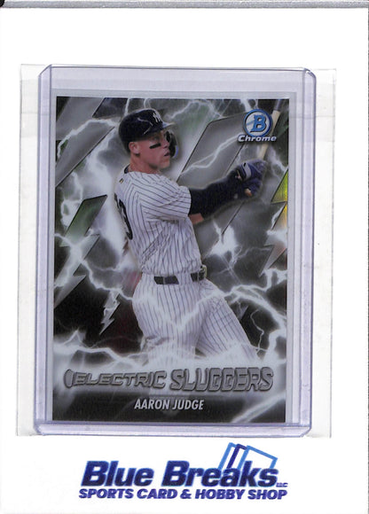 2026 Topps - Bowman Chrome - Electric Sluggers - Aaron Judge - #ES-15 - Baseball - Yankees - drop