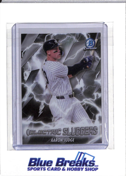 2026 Topps - Bowman Chrome - Electric Sluggers - Aaron Judge - #ES-15 - Baseball - Yankees - drop