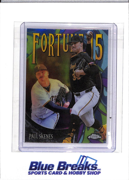 2025 Topps - Chrome - Fortune 15 - Paul Skenes - #F15-8 - Baseball - Pirates - drop