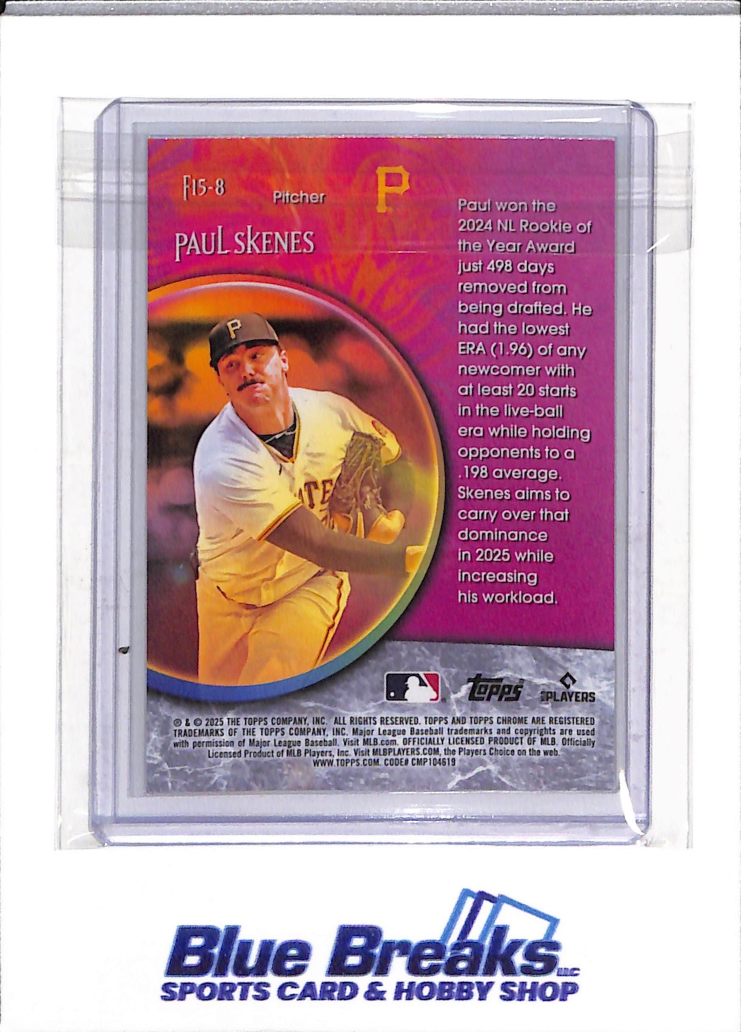 2025 Topps - Chrome - Fortune 15 - Paul Skenes - #F15-8 - Baseball - Pirates - drop