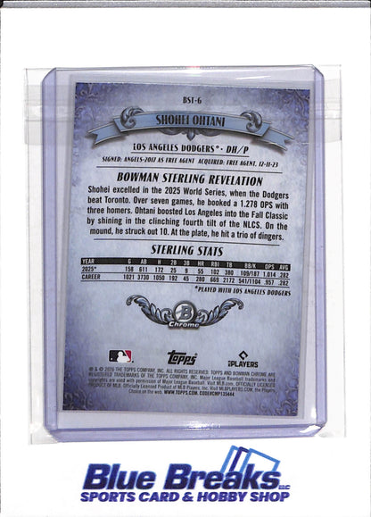 2026 Topps - Bowman Sterling - Foil - Shohei Ohtani - #BST-6 - Baseball - Dodgers - drop