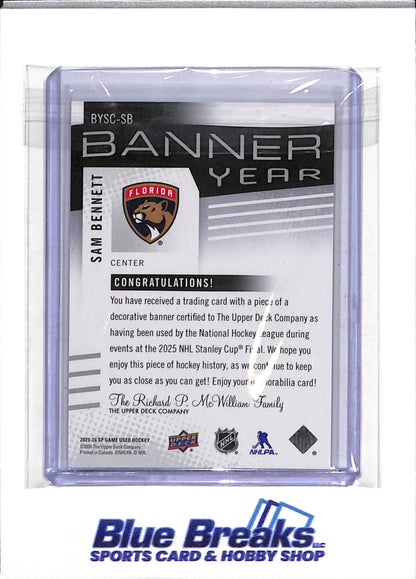 2025-26 Upper Deck - Banner Year - Stanley Cup Final - Relic - Sam Bennett - #BYSC-SB - Ice Hockey - Panthers - drop