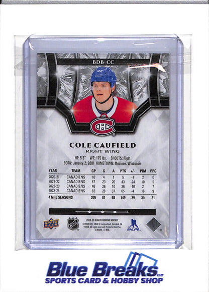 2024-25 Upper Deck - Black Diamond - Cole Caufield - 201/349 - #BDB-CC - Ice Hockey - Canadiens - drop