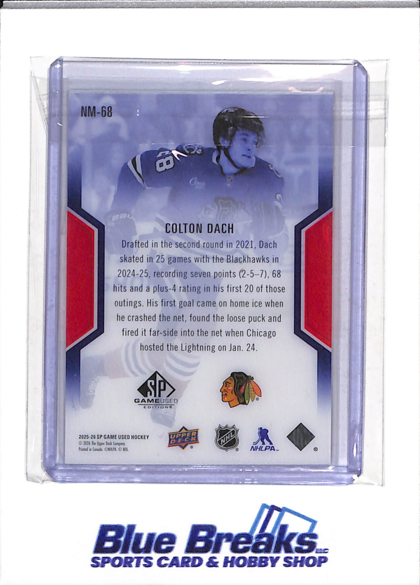 2025-26 Upper Deck - NHL Masters - Colton Dach - 219/299 - #NM-68 - Ice Hockey - Blackhawks - drop