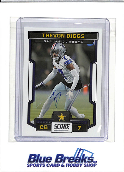 2023 Panini - Score - Auto - Trevon Diggs - #231 - Football - Cowboys - drop