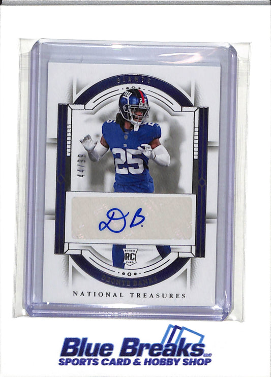 2023 Panini - National Treasures - Rookie Card - Auto - Deonte Banks - 44/99 - #117 - Football - Giants - drop