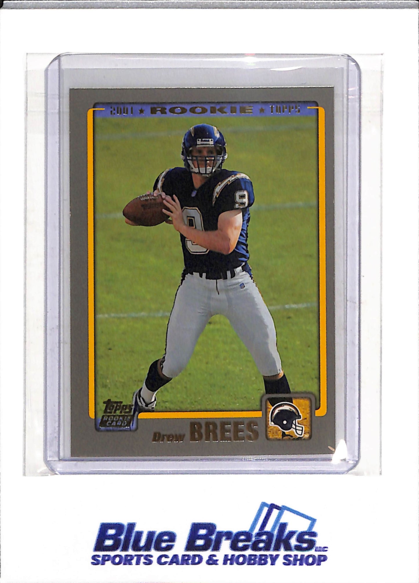 2001 Topps - Rookie Card - Drew Brees - #328 - Football - Chargers - drop