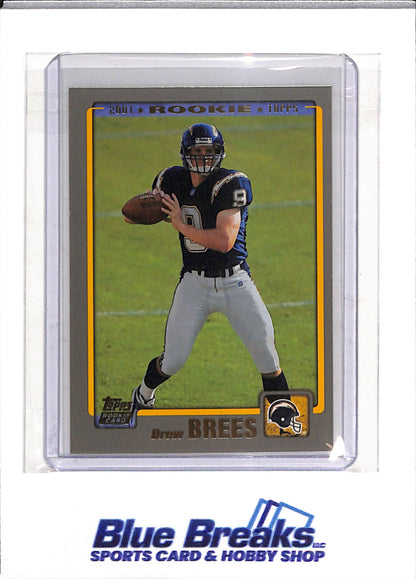 2001 Topps - Rookie Card - Drew Brees - #328 - Football - Chargers - drop