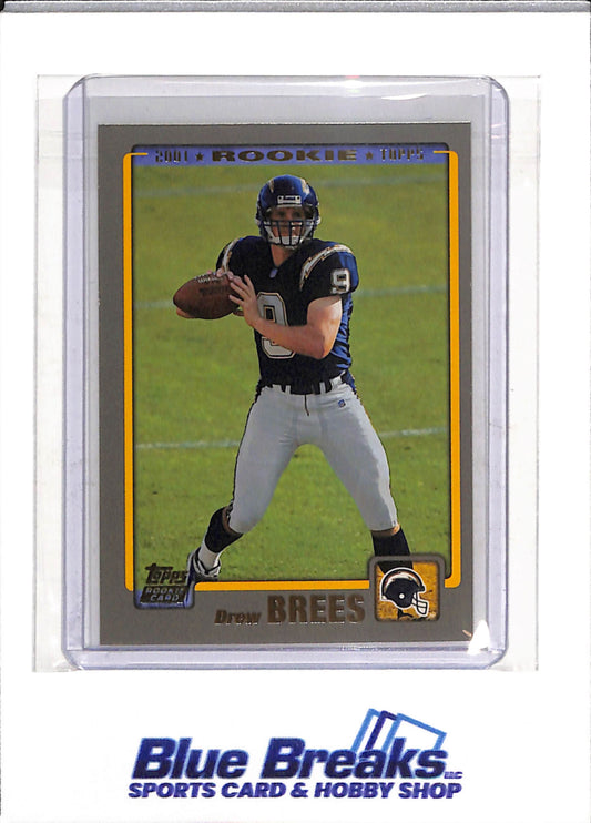2001 Topps - Rookie Card - Drew Brees - #328 - Football - Chargers - drop