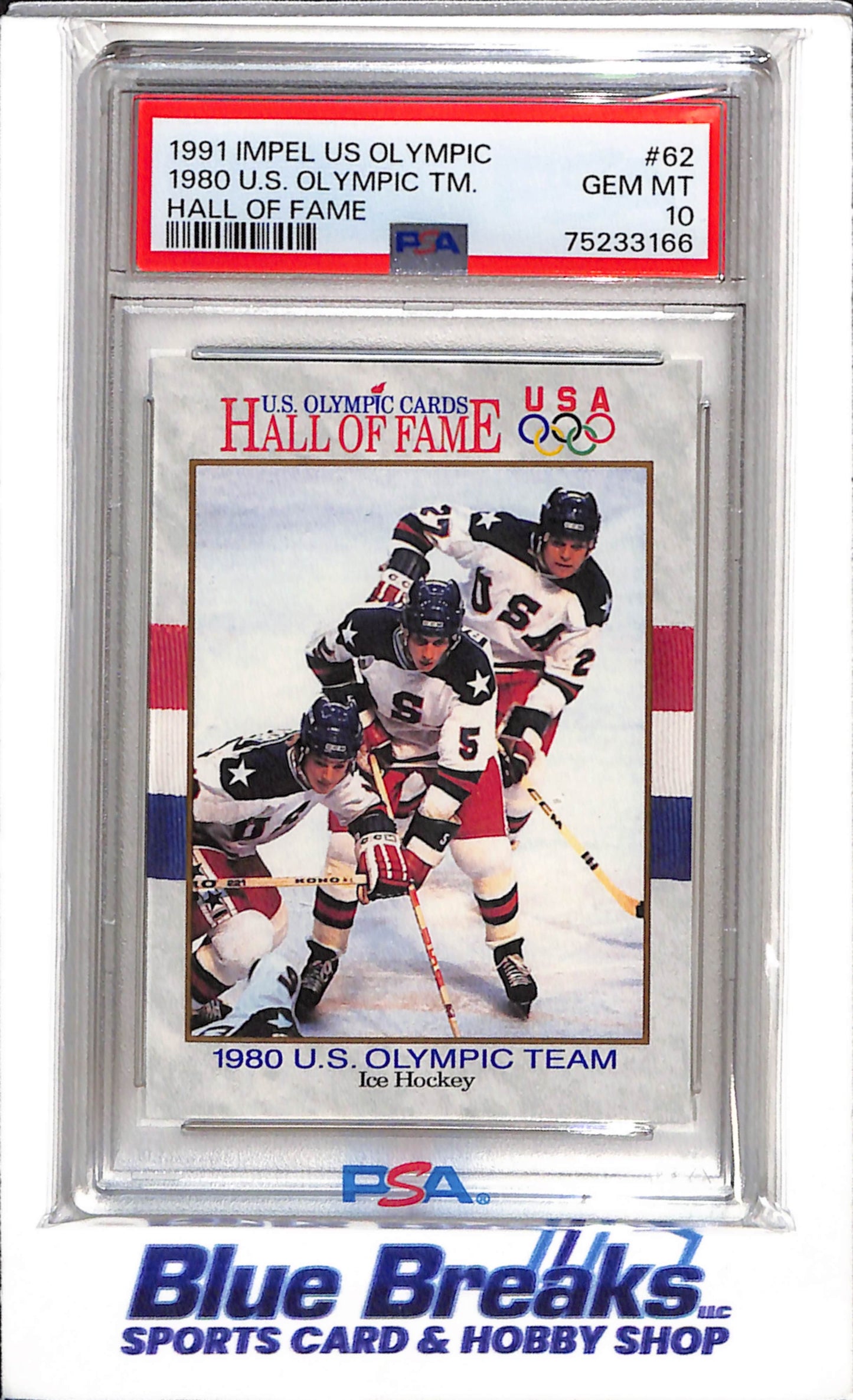1991 Impel - US Olympic - Hall of Fame - 1980 U.S. Olympic Team - PSA10 - #62 - Ice Hockey - drop