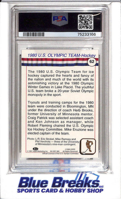 1991 Impel - US Olympic - Hall of Fame - 1980 U.S. Olympic Team - PSA10 - #62 - Ice Hockey - drop