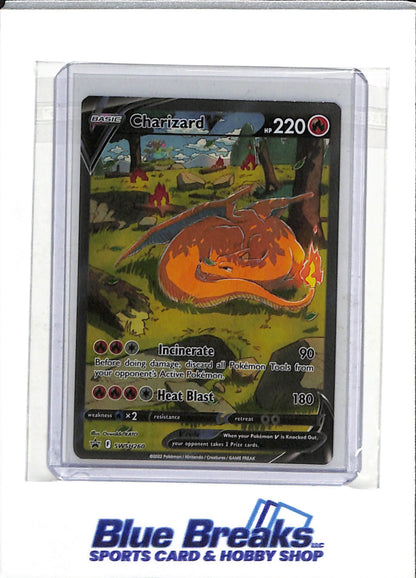 2022 Pokemon - Black Star Promo - Scarlet & Violet - Illustration Foil - Charizard V - #SWSH260 - drop
