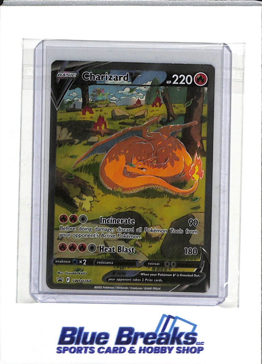 2022 Pokemon - Black Star Promo - Scarlet & Violet - Illustration Foil - Charizard V - #SWSH260 - drop