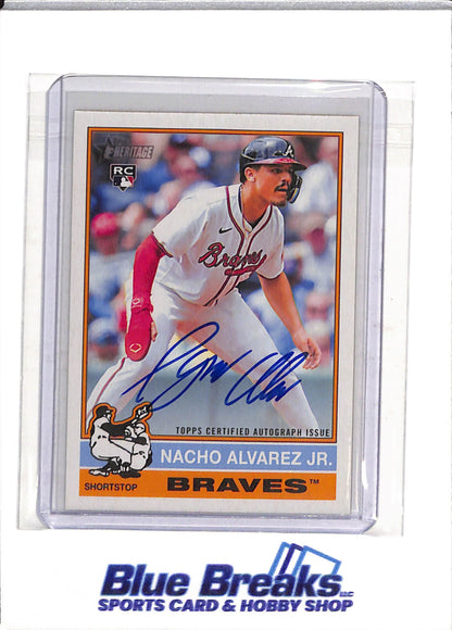 2025 Topps - Heritage - Rookie Card - Suto - Nacho Alvarez Jr. - #ROA-NA - Baseball - Braves - drop