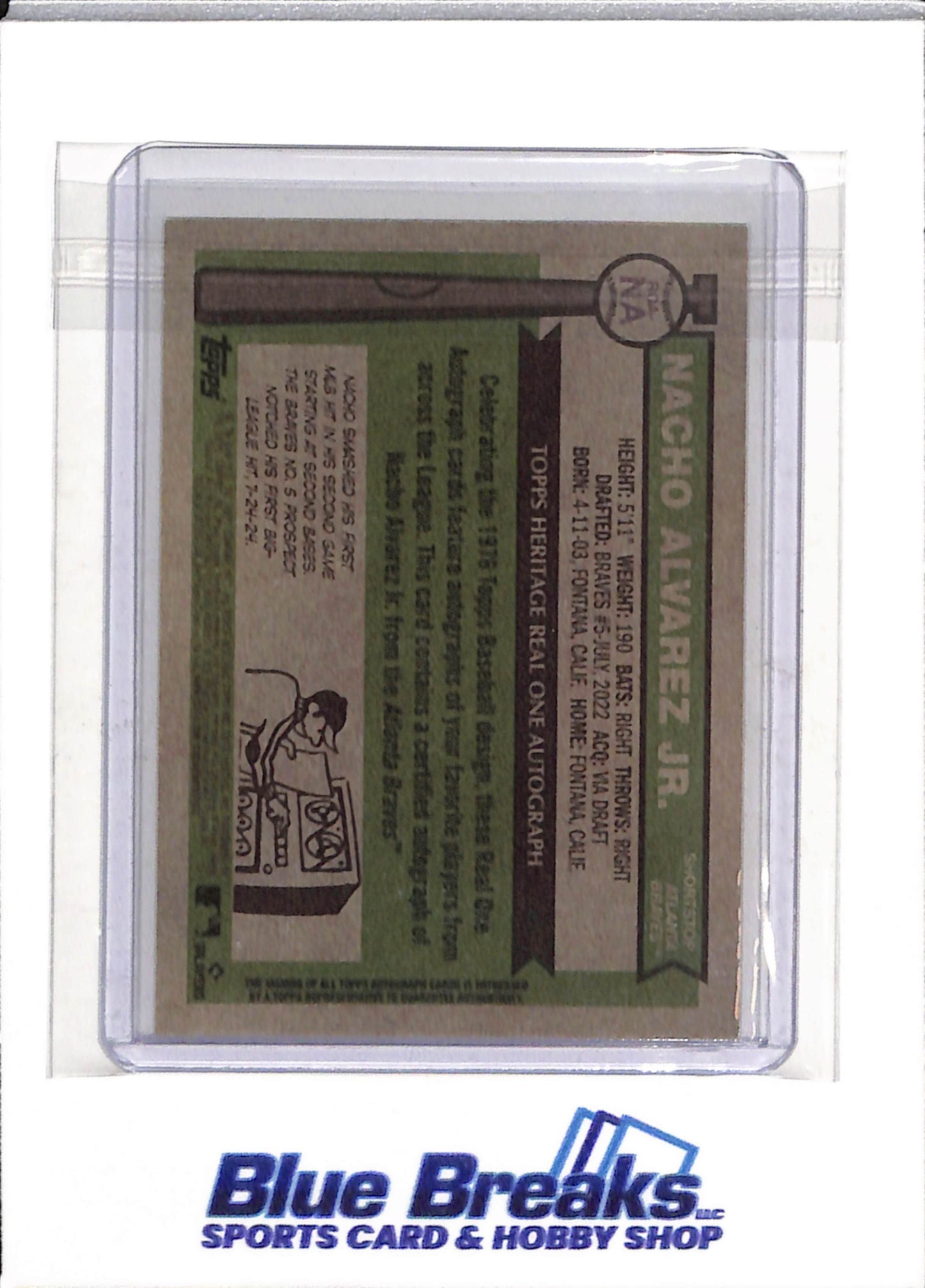 2025 Topps - Heritage - Rookie Card - Suto - Nacho Alvarez Jr. - #ROA-NA - Baseball - Braves - drop