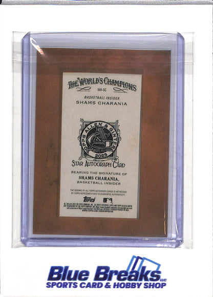 2023 Topps - Allen & Ginter - Shams Charania - #MA-SC - Basketball - Insider - drop