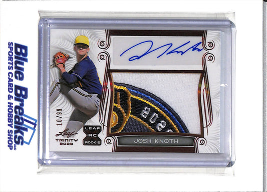 2023 Leaf - Trinity - Rookie Card - Auto - Josh Knoth - 10/99 - #PA-JK1 - Baseball - Brewers - drop