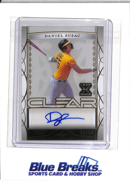 2022 Leaf - Trinity - Clear - Auto - Daniel Susac - 29/50 - #CA-GW1 - Baseball - Giants - drop