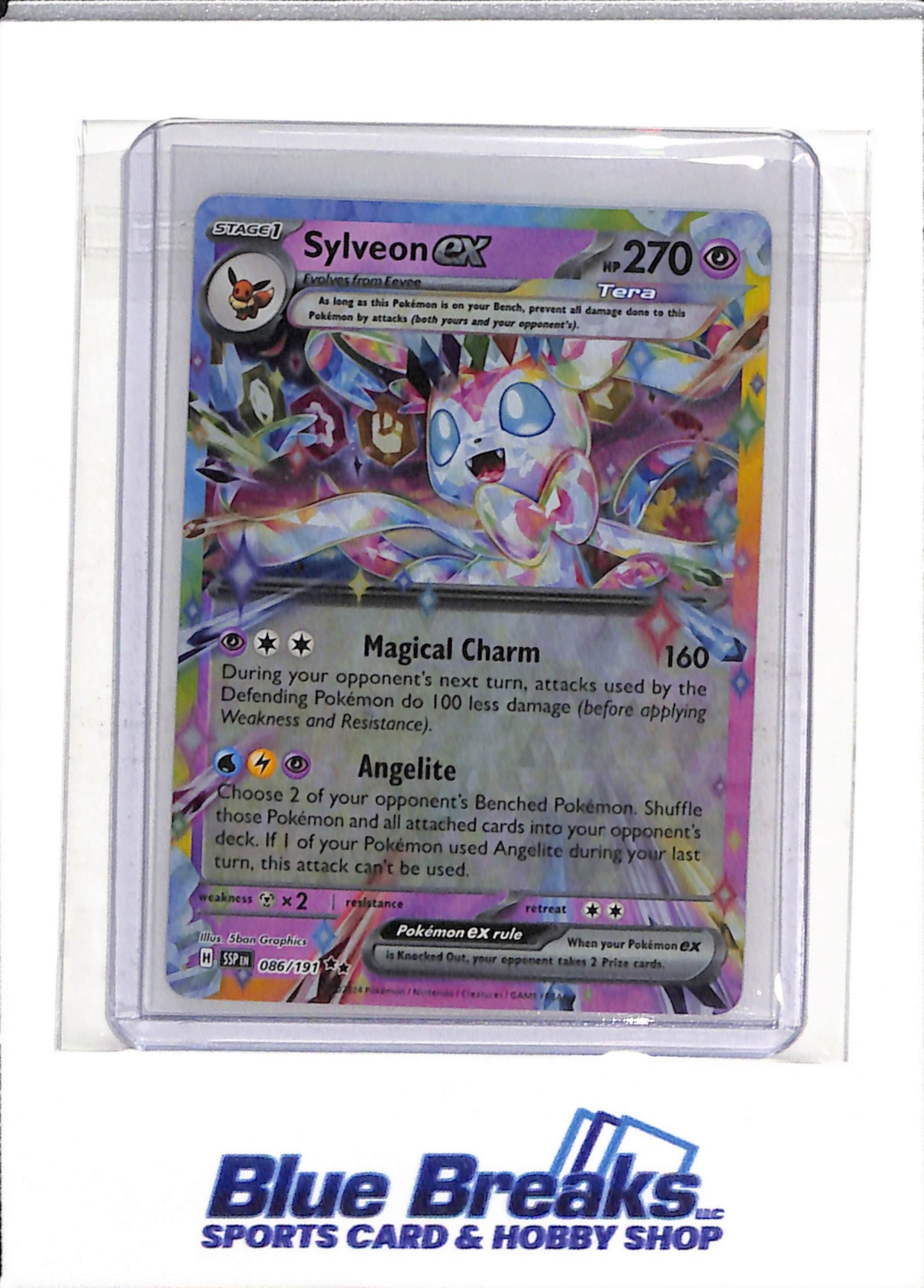 2024 Pokemon - Surging Sparks - Illustration Rare Foil - Sylveon ex - #086/191 - drop