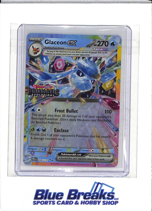 2025 Pokemon - Prismatic Evolutions - Scarlet & Violet - Illustration Foil - Glaceon ex - #026/131 - drop